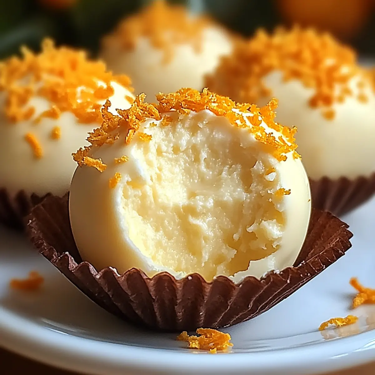 No Bake Orange Creamsicle Truffles