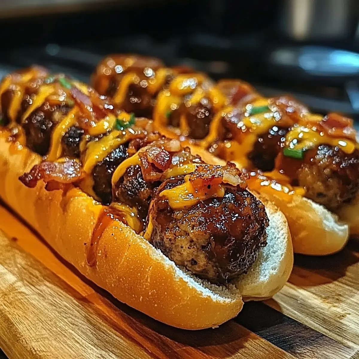 BBQ Bacon Cheeseburger Meatball