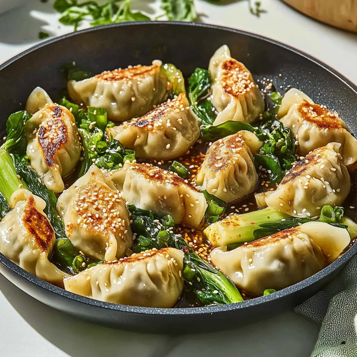 One Pan Dumpling Delight: Quick and Flavorful Vegetarian Feast 5 One Pan Dumpling