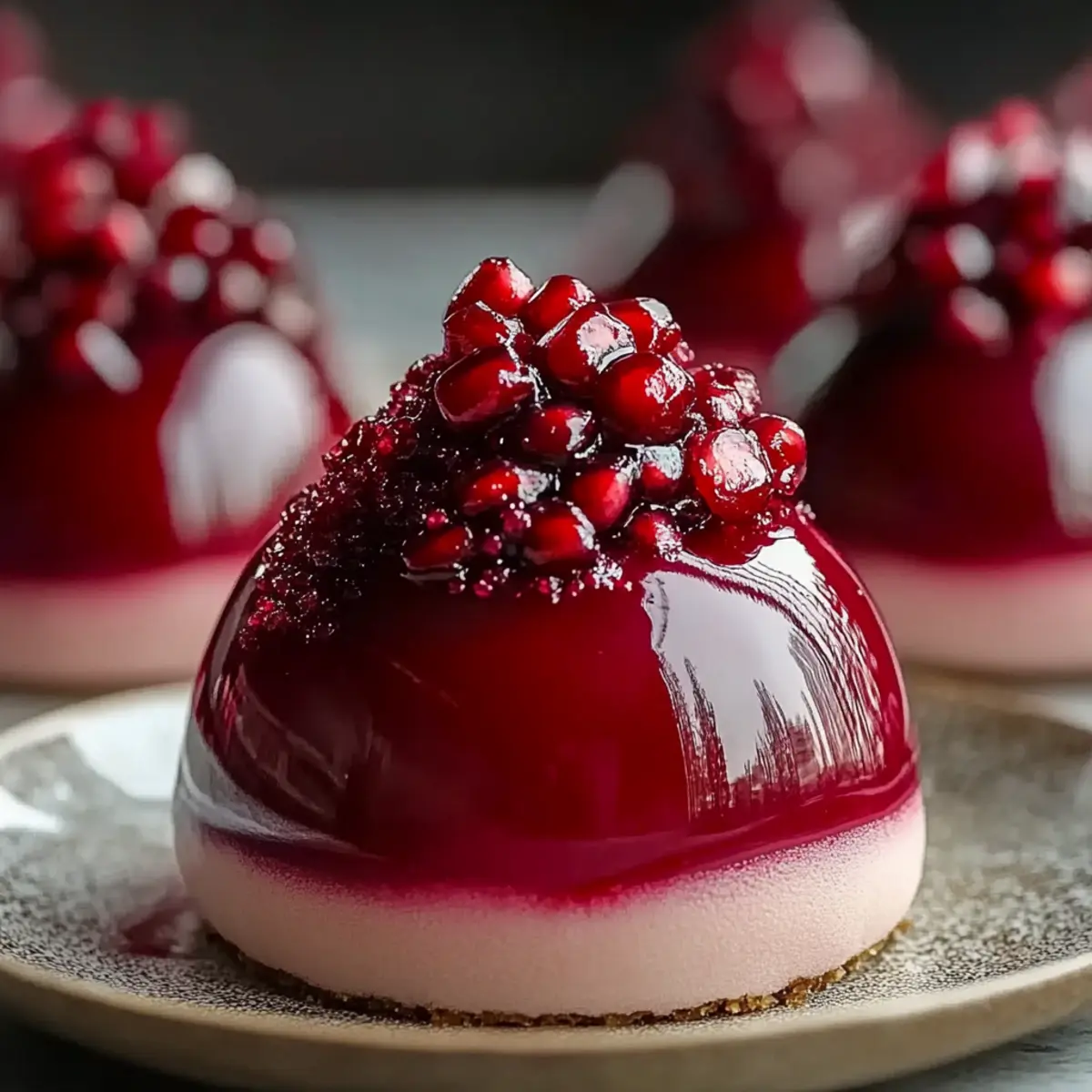 Pomegranate Mousse Domes