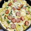 Cajun Sausage Cabbage Alfredo