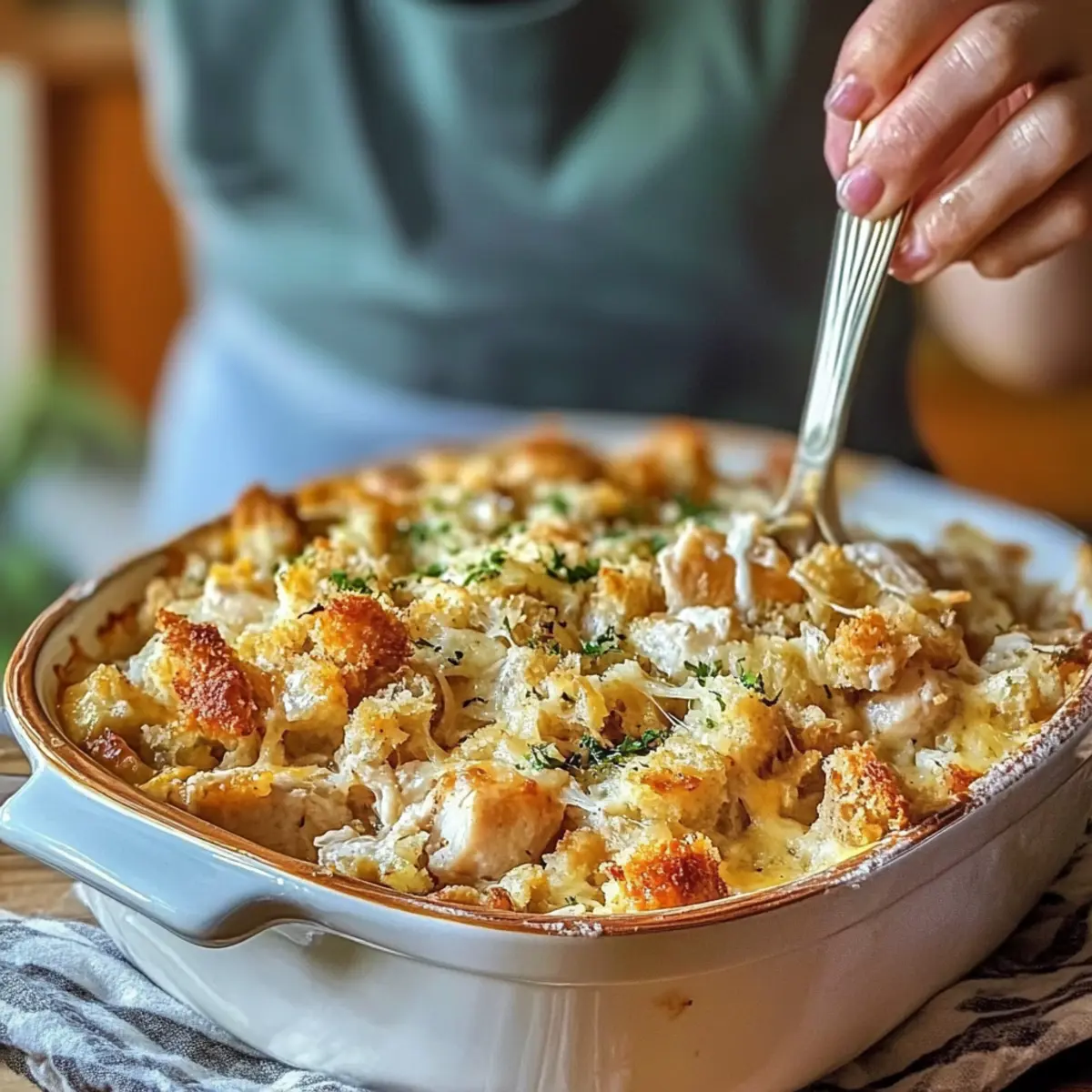 Chicken and Stuffing Casserole
