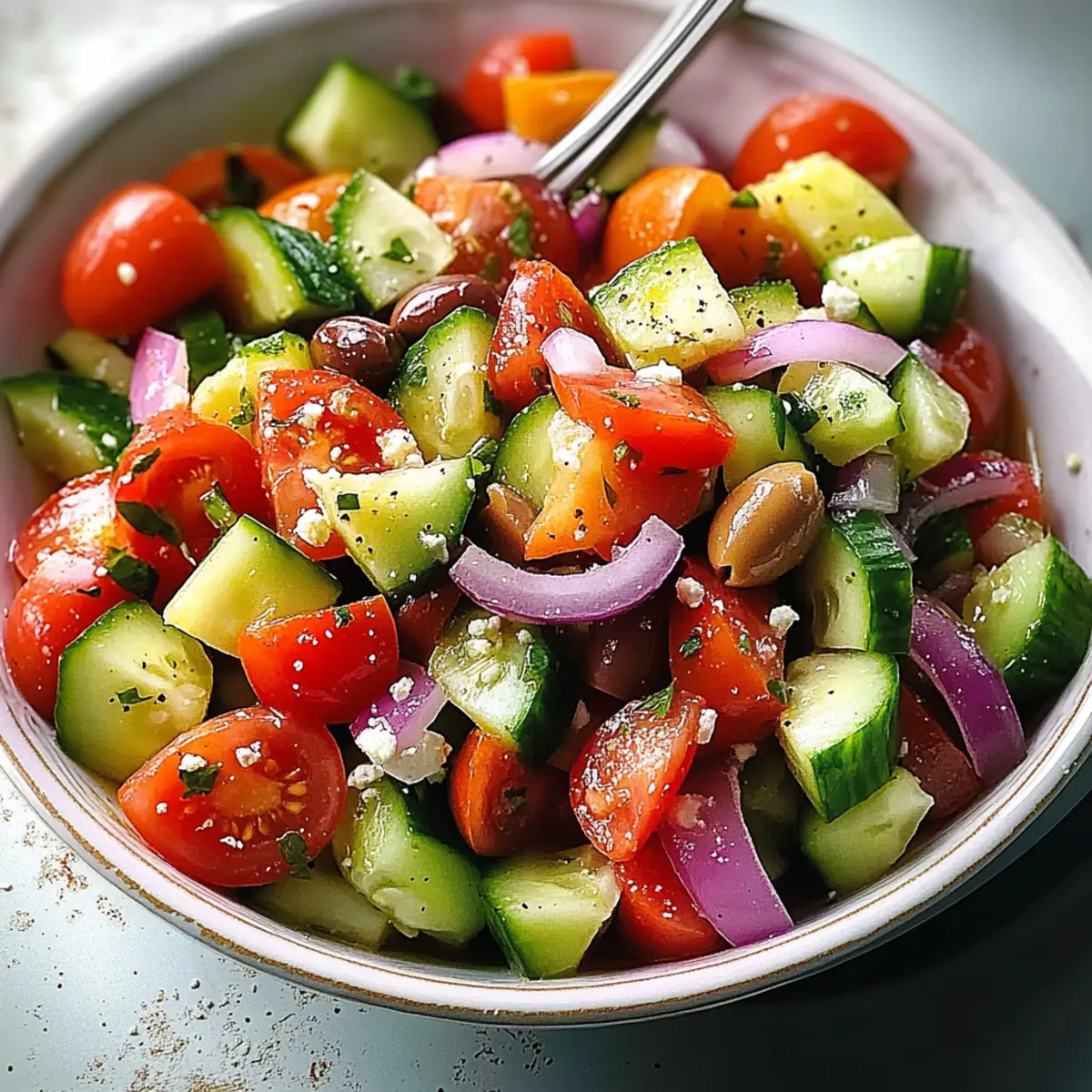 Cucumber Tomato Onion Salad