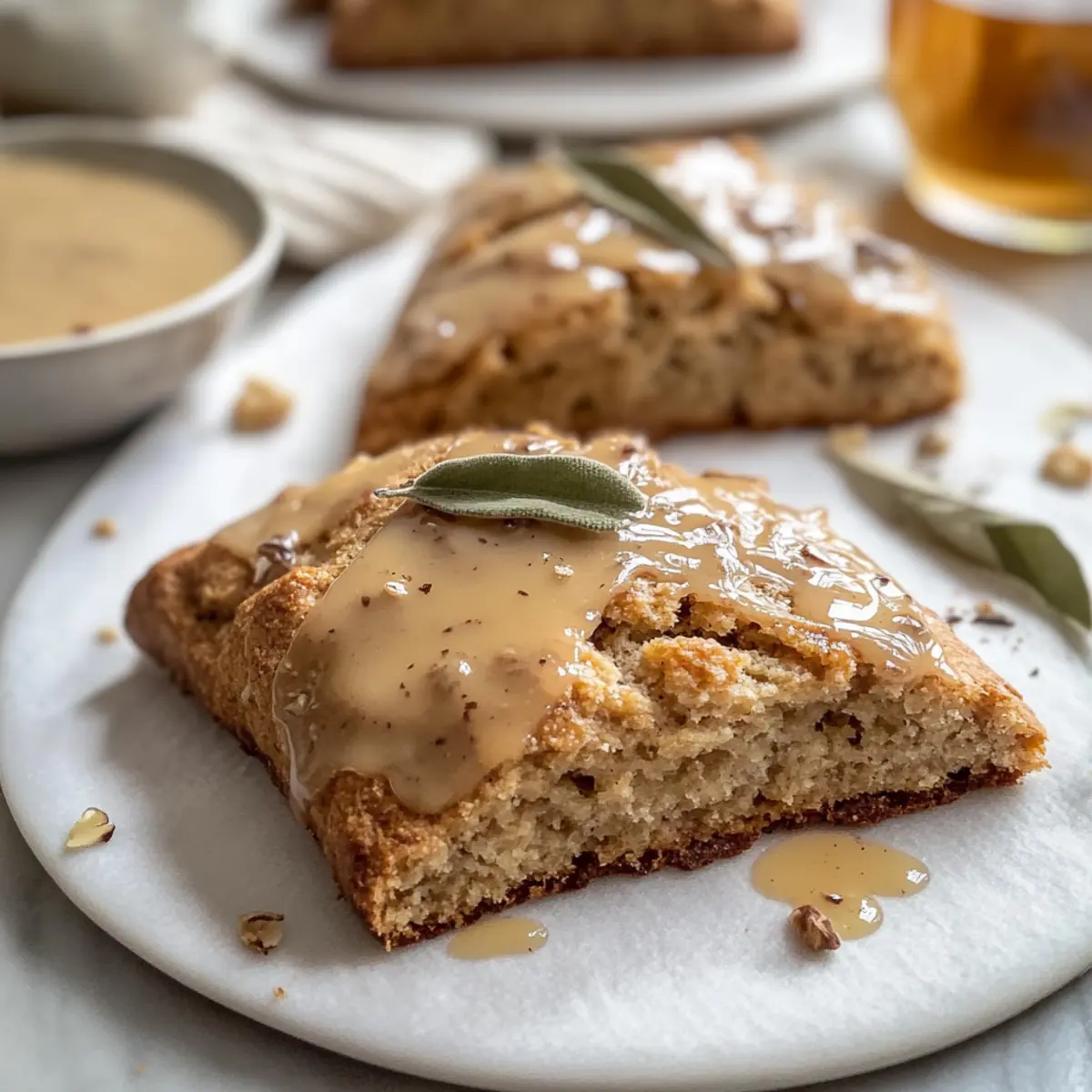 Chai Scones with Maple Glaze