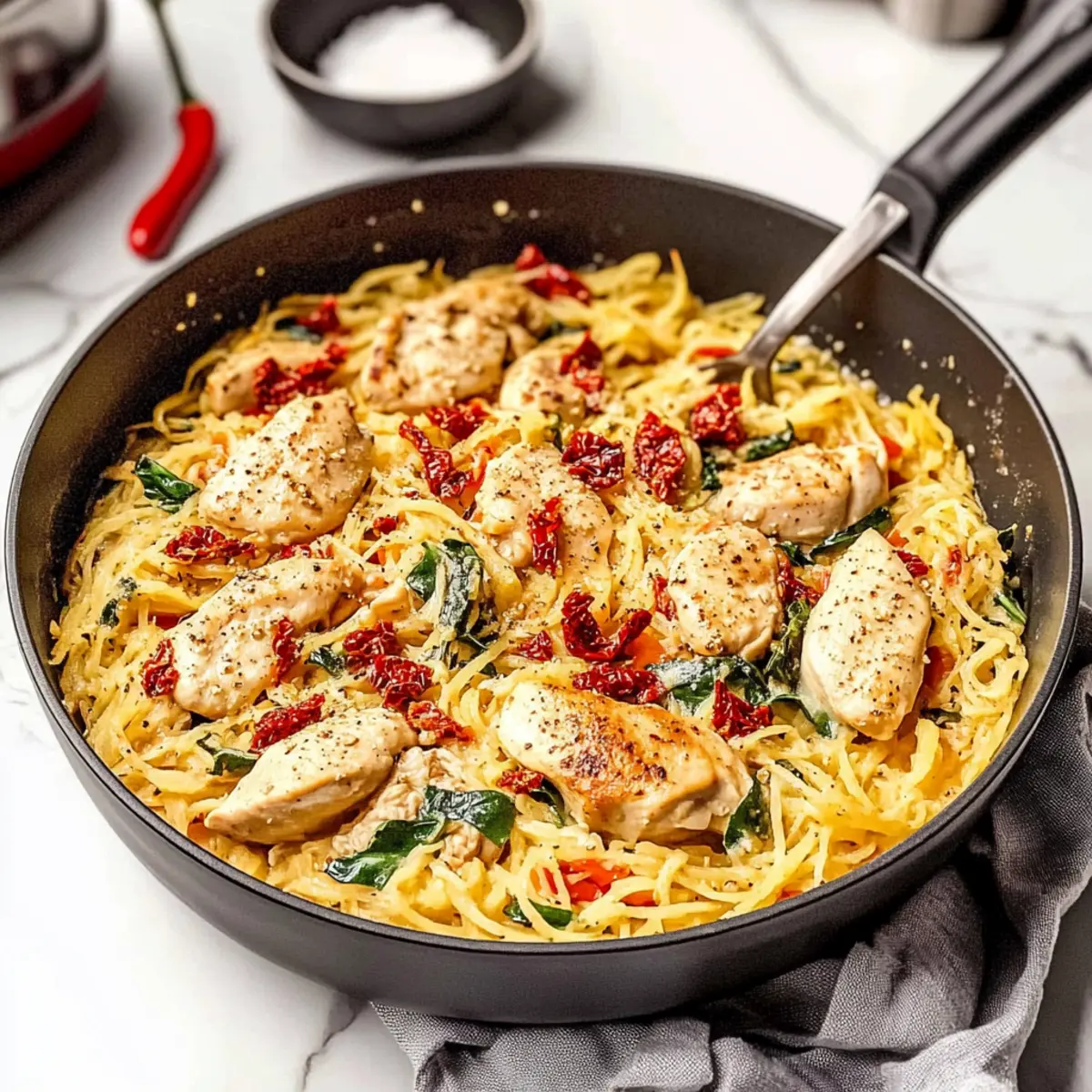 Tuscan Chicken and Spaghetti Squash