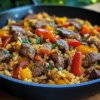 Beef Pepper Rice Skillet