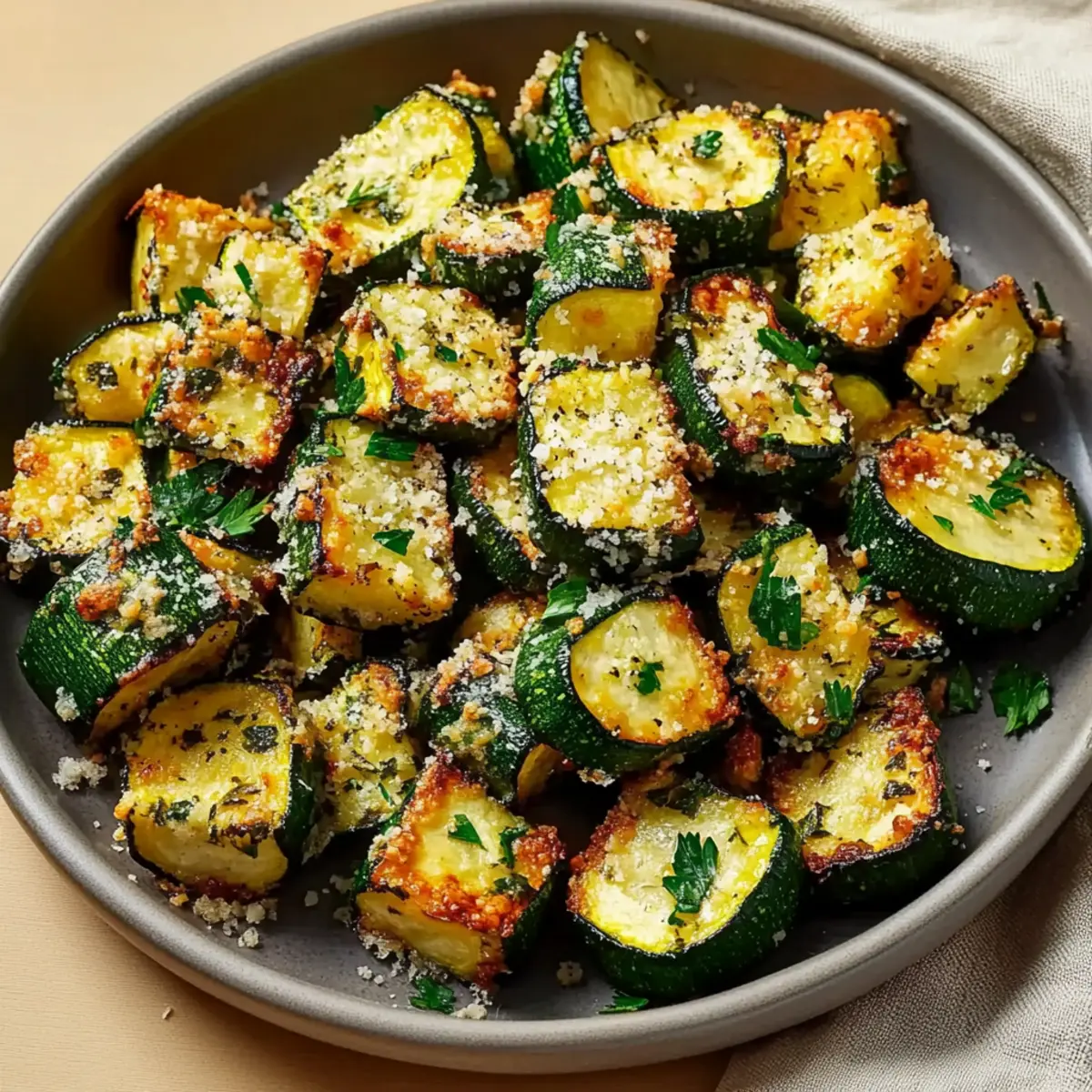 Crispy Garlic Parmesan Zucchini