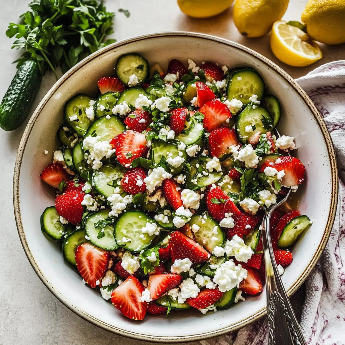 Strawberry Cucumber Salad