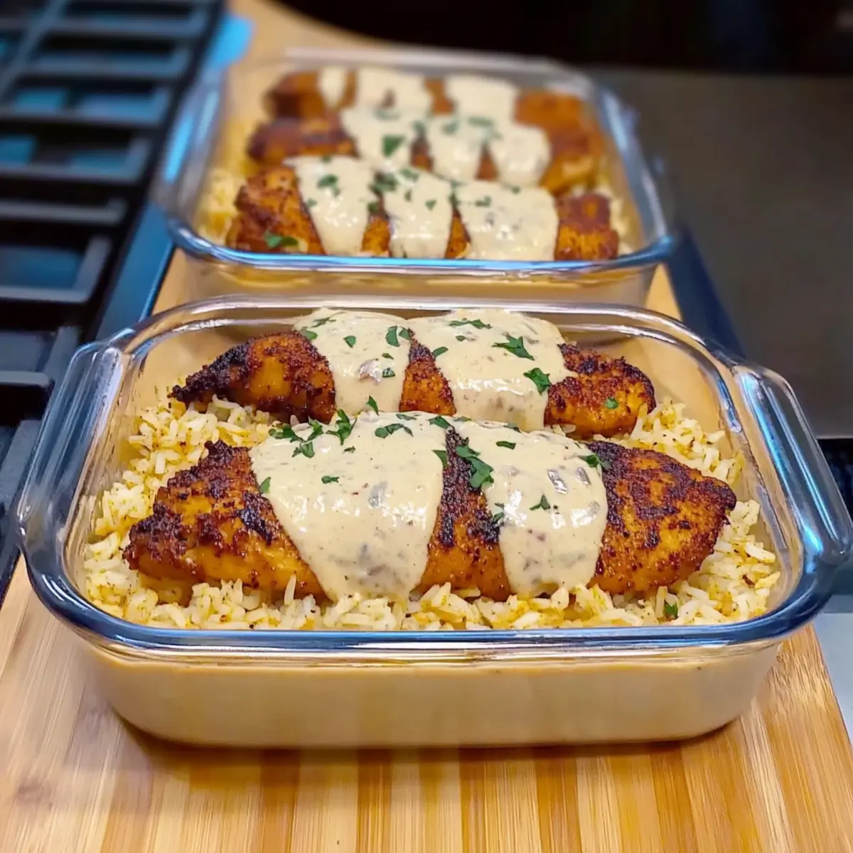 Cajun Chicken with Garlic Rice