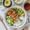 Spicy Salmon Bowls with Coconut Rice