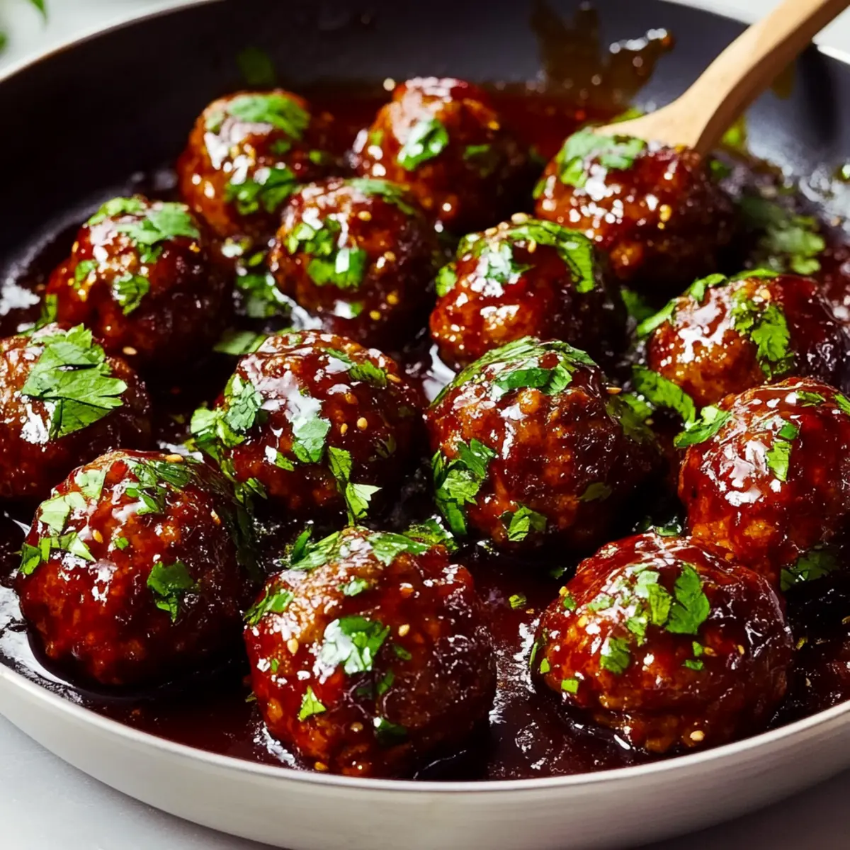 Meatballs with Gochujang Glaze