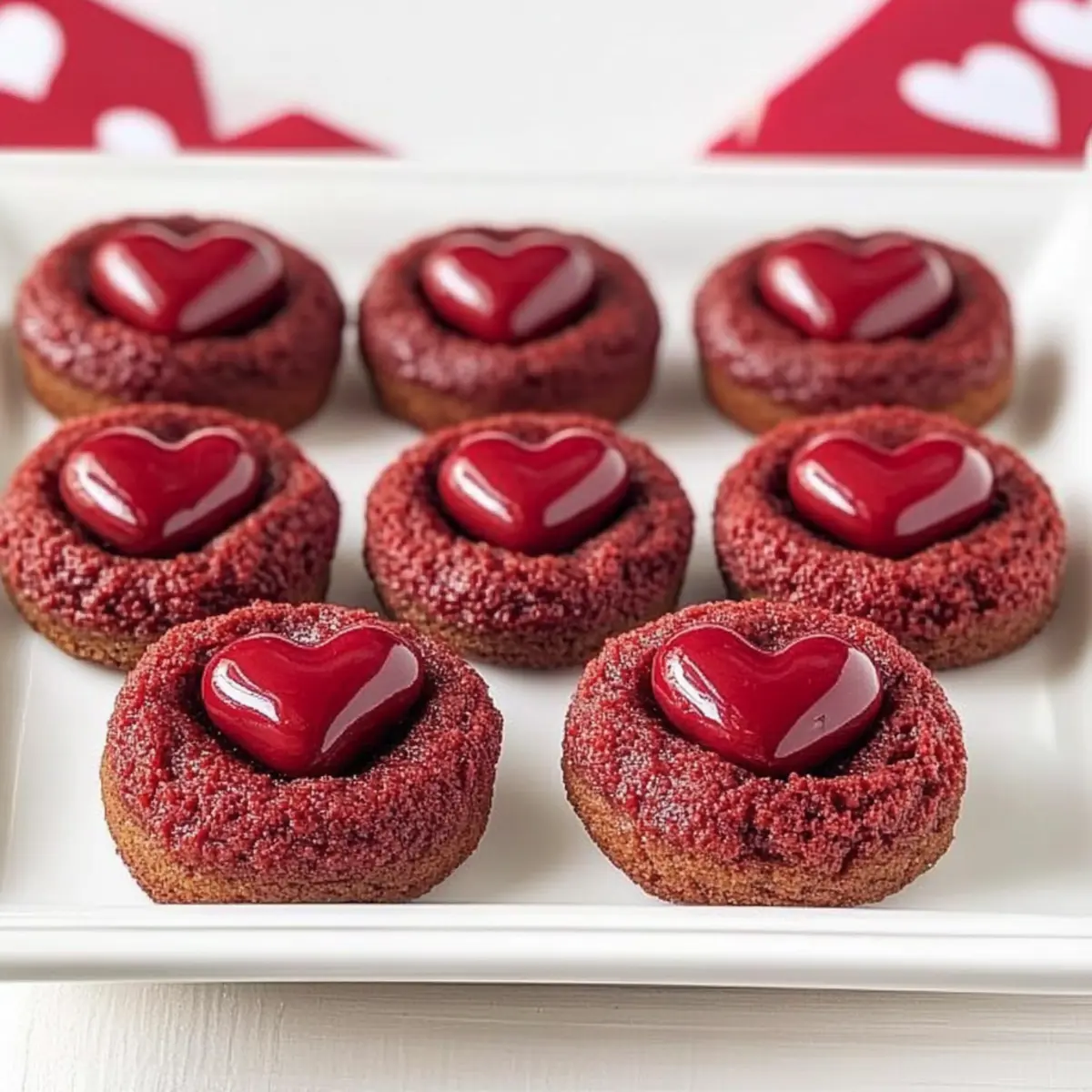 Red Velvet Blossom Cookies