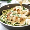 Chicken Alfredo with Zucchini Noodles