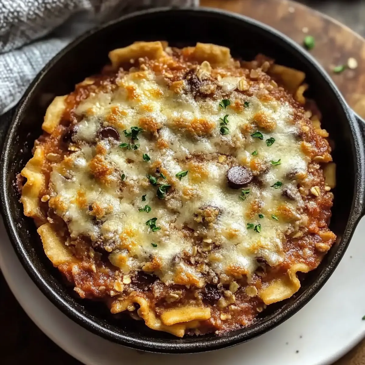 One Pot Skillet Lasagna