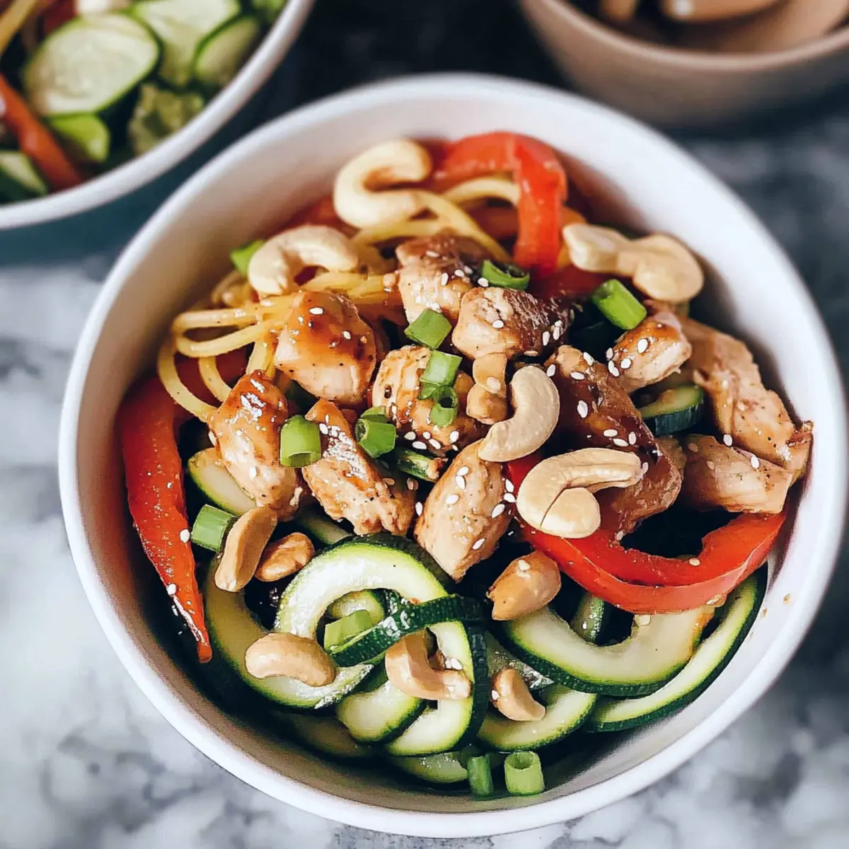 Teriyaki Chicken Zoodles Bowl