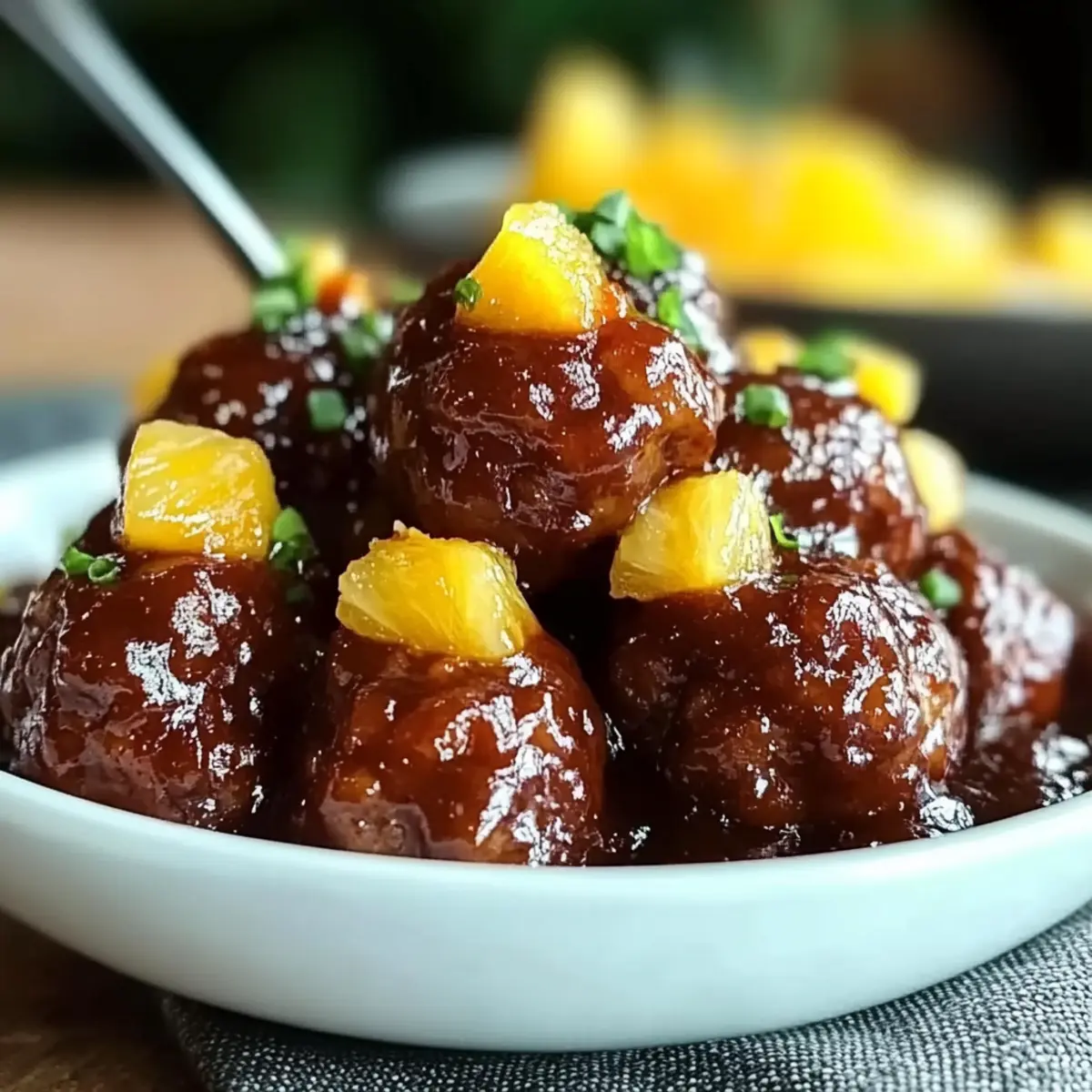 Pineapple Barbecue Meatballs