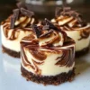 Mini Mocha Marble Cheesecakes