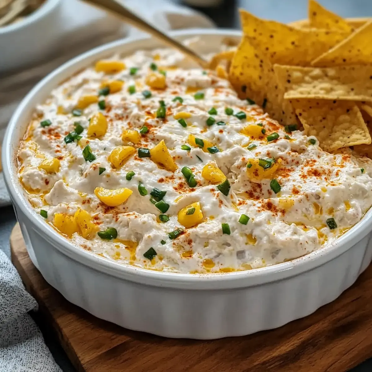 Creamy Banana Pepper Buffalo Chicken Dip