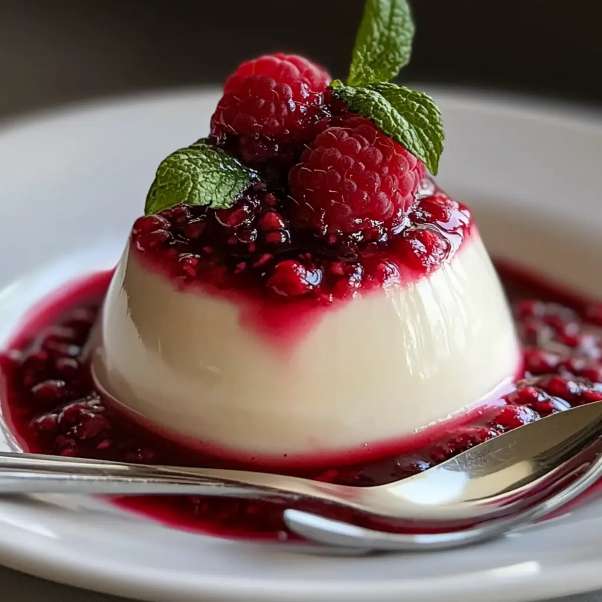 Panna Cotta with Berry Sauce