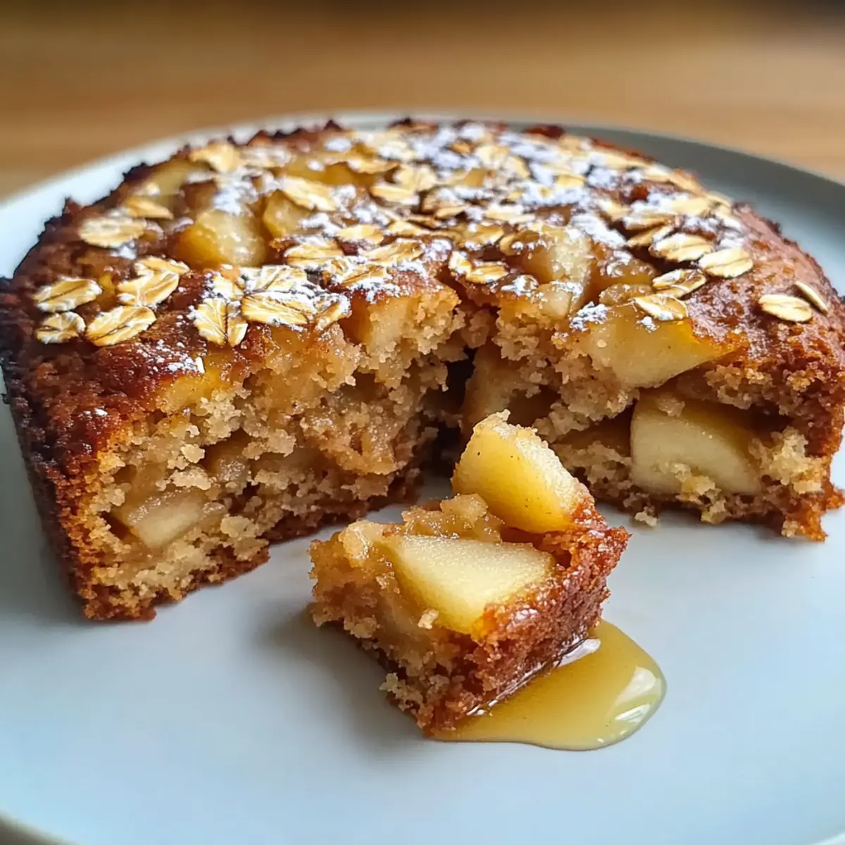 Healthy Oatmeal Apple Cake