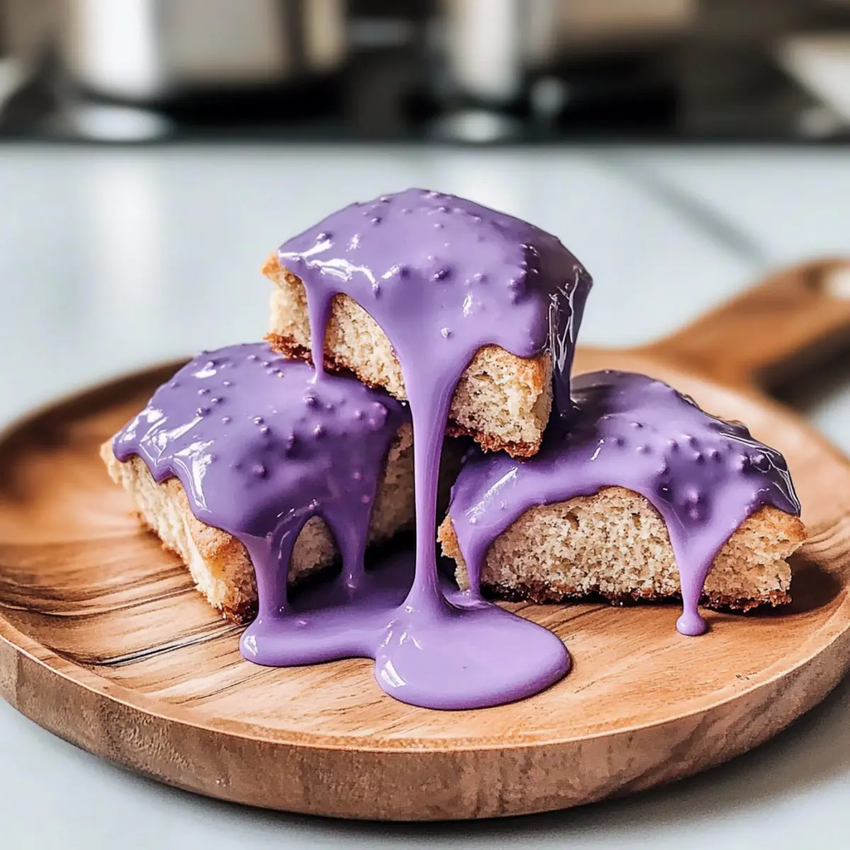 Ube Scones with Ube Glaze