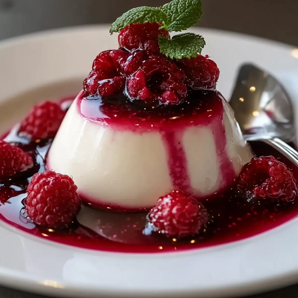 Panna Cotta with Berry Sauce