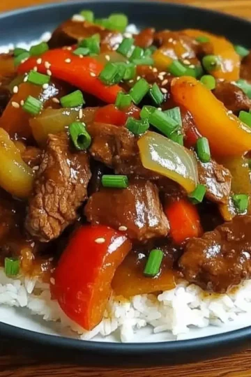 Slow Cooker Pepper Steak