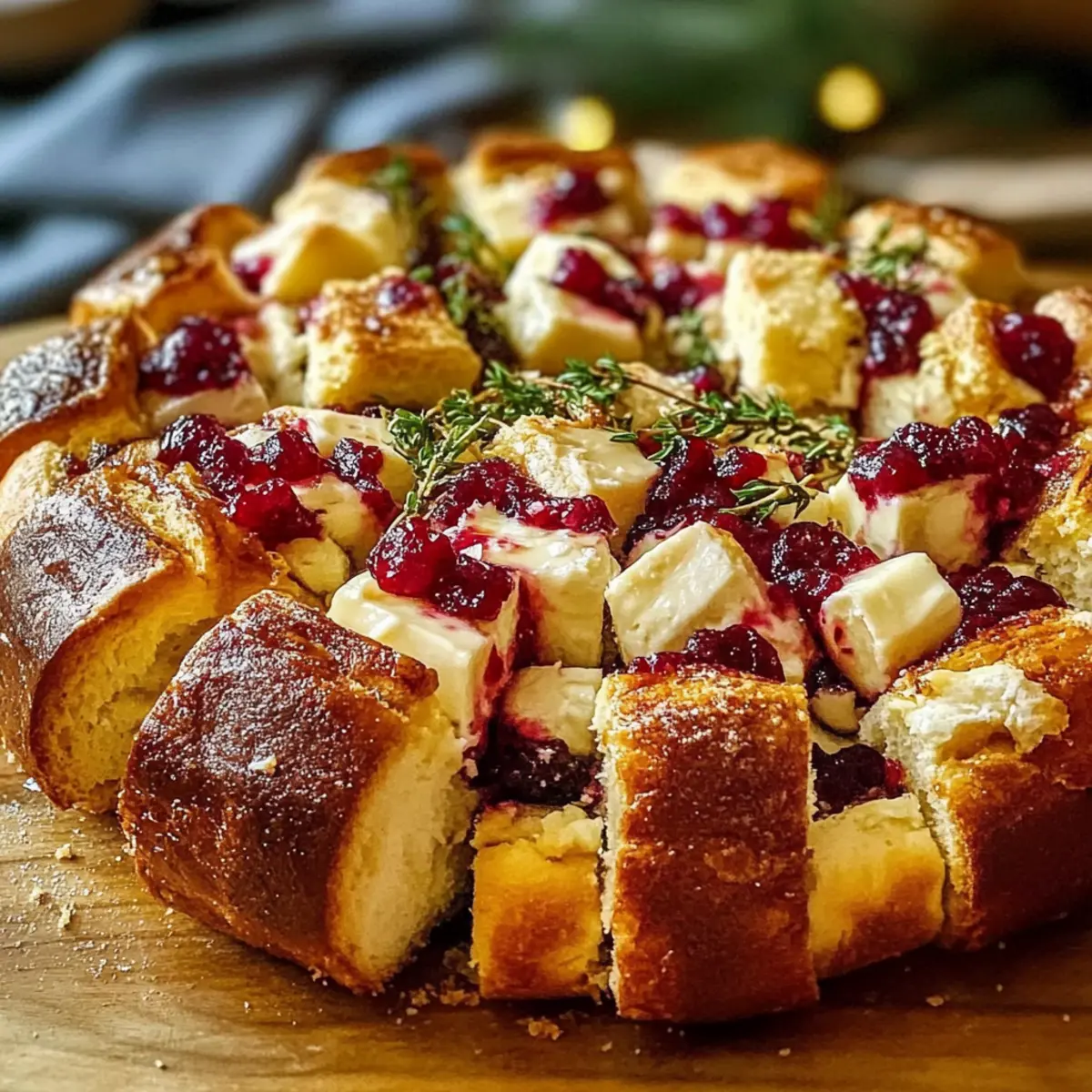 Cranberry and Brie Pull-Apart Bread