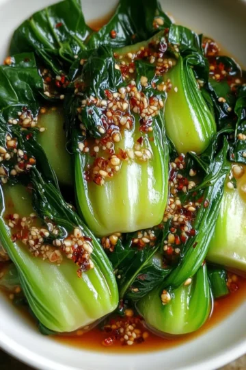 Bok Choy with Ginger Chili Sauce