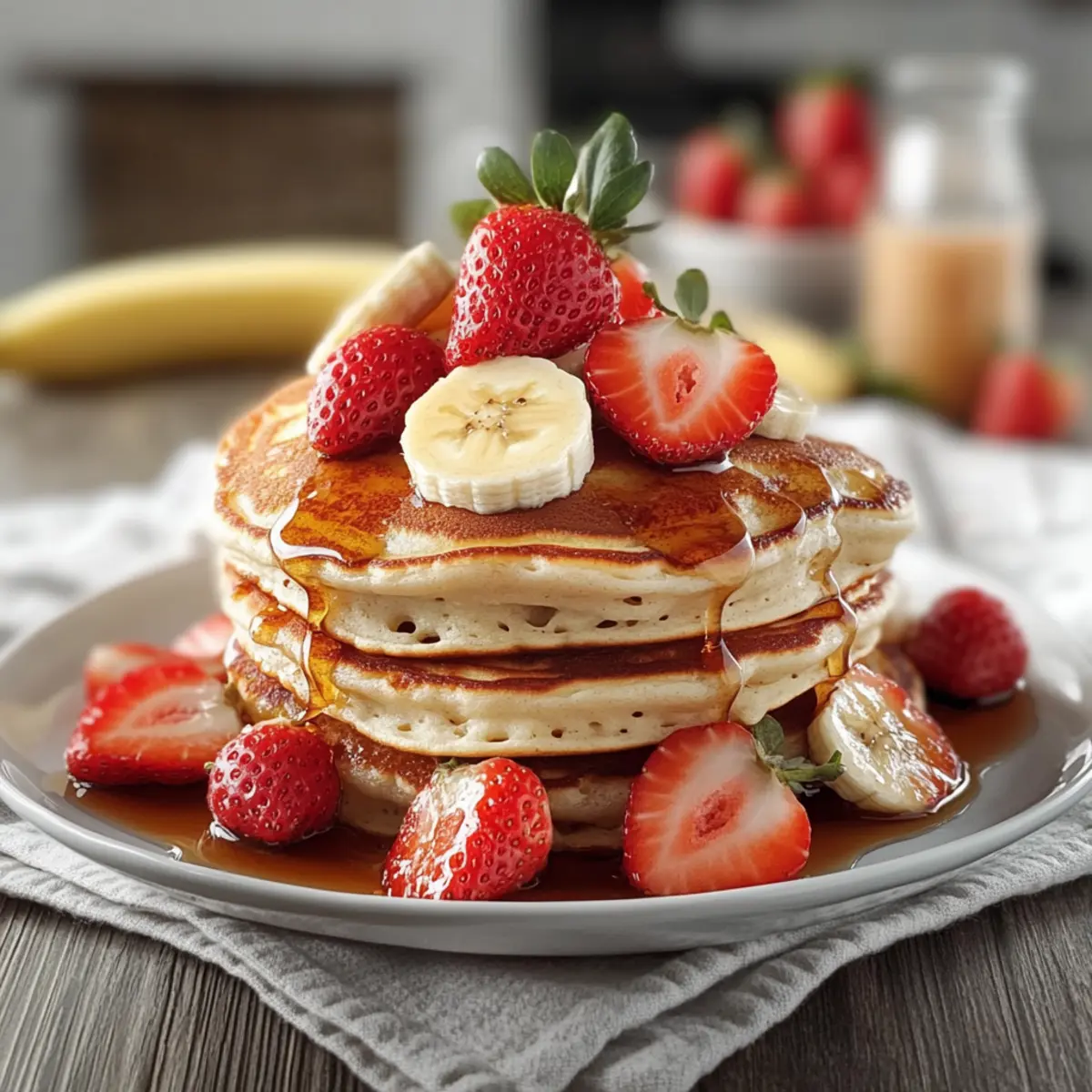 Strawberry Banana Pancakes Recipe