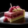 White Chocolate Raspberry Mirror Cake