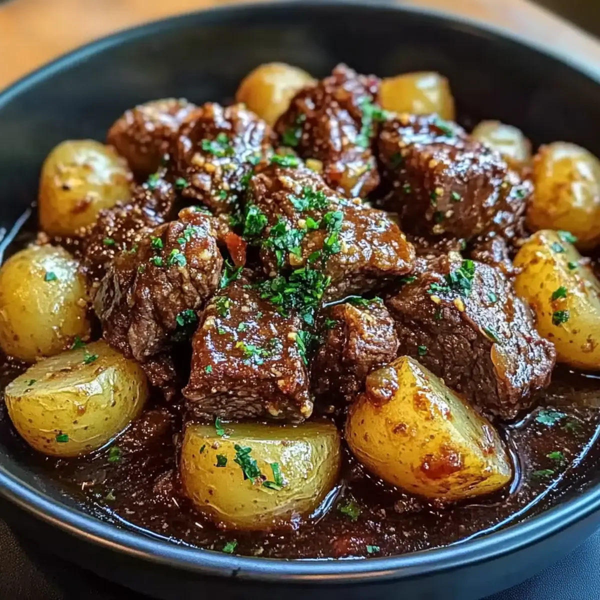 Garlic Butter Beef with Potatoes