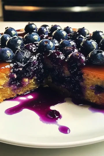 Blueberry Maple Upside Down Cake