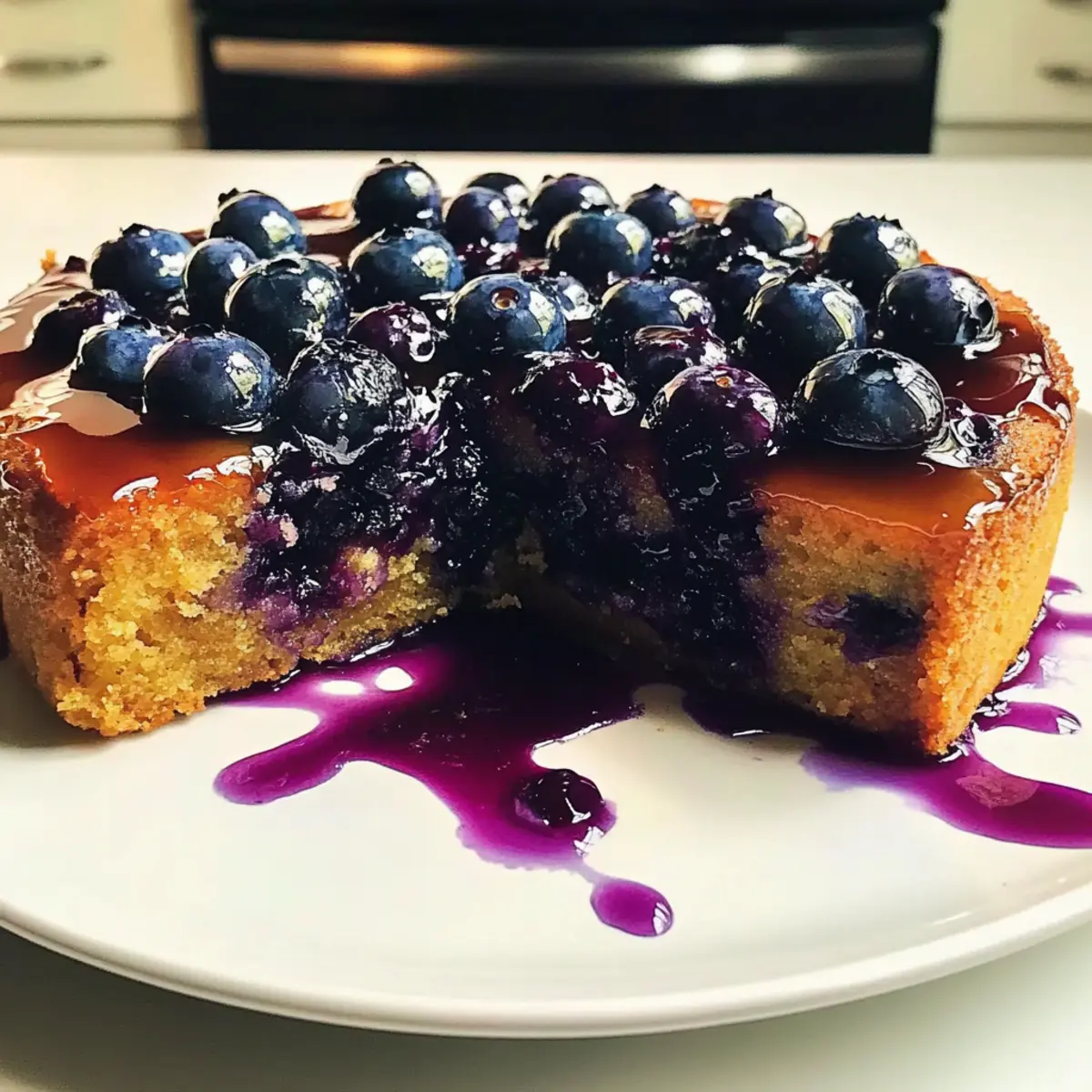 Blueberry Maple Upside Down Cake