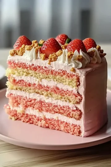 Strawberry Crunch Cake