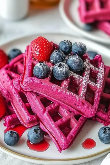 Vegan Beet Waffles