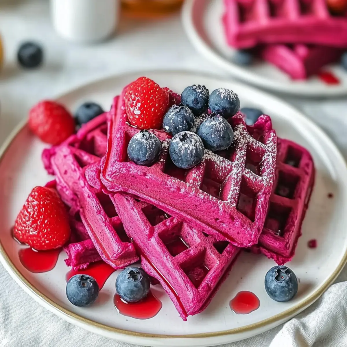 Vegan Beet Waffles