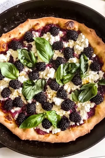 Blackberry Basil and Honey Pizza
