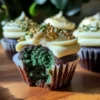 St Patricks Day Green Velvet Cupcakes