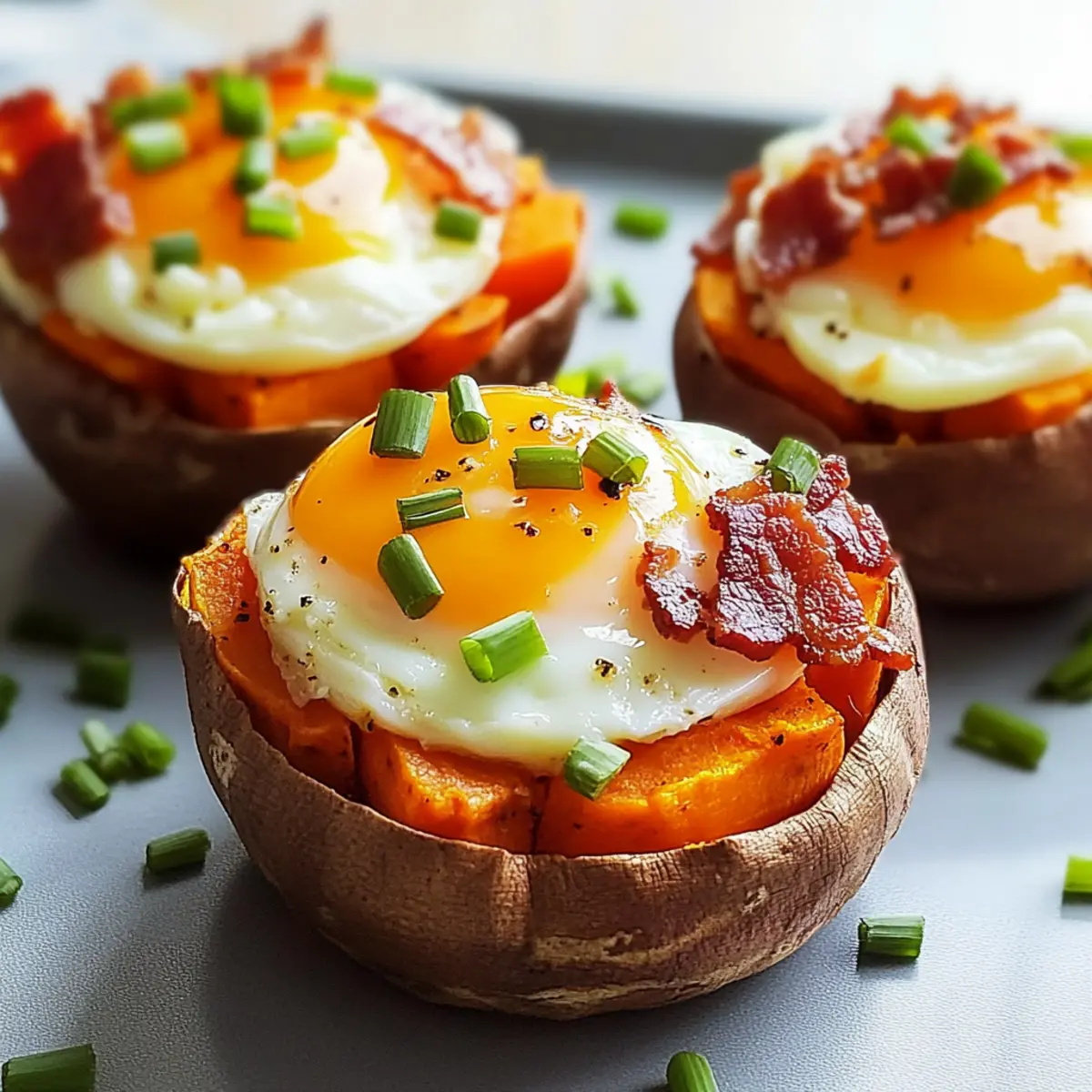 Sweet Potato Bacon and Egg Breakfast Cups