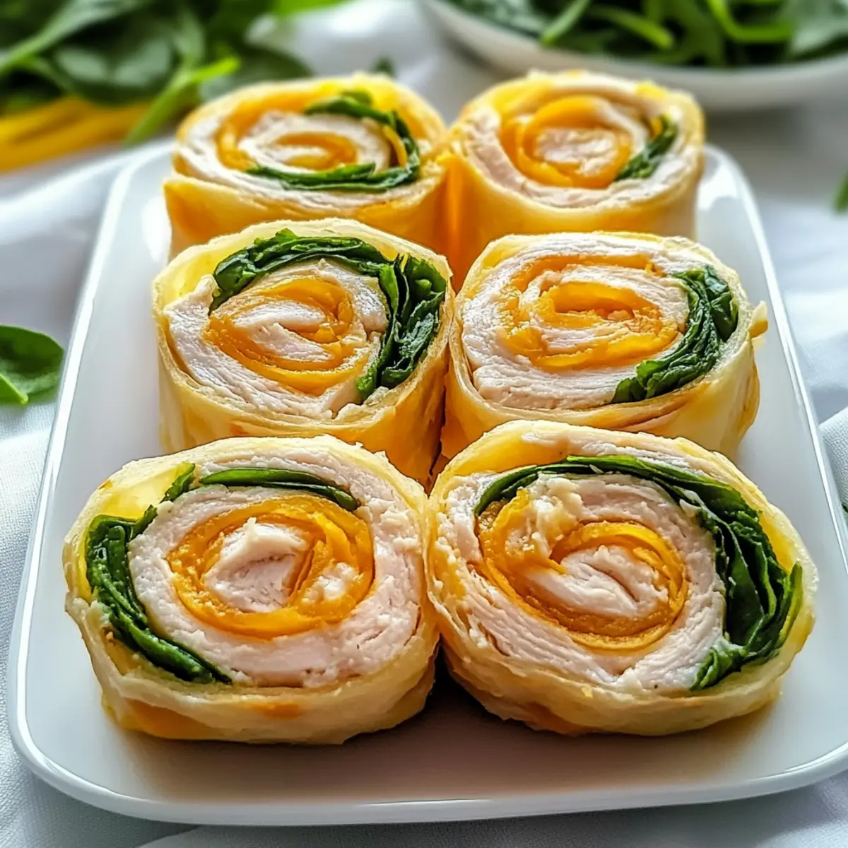 Chicken Cheddar Pinwheel Sandwiches
