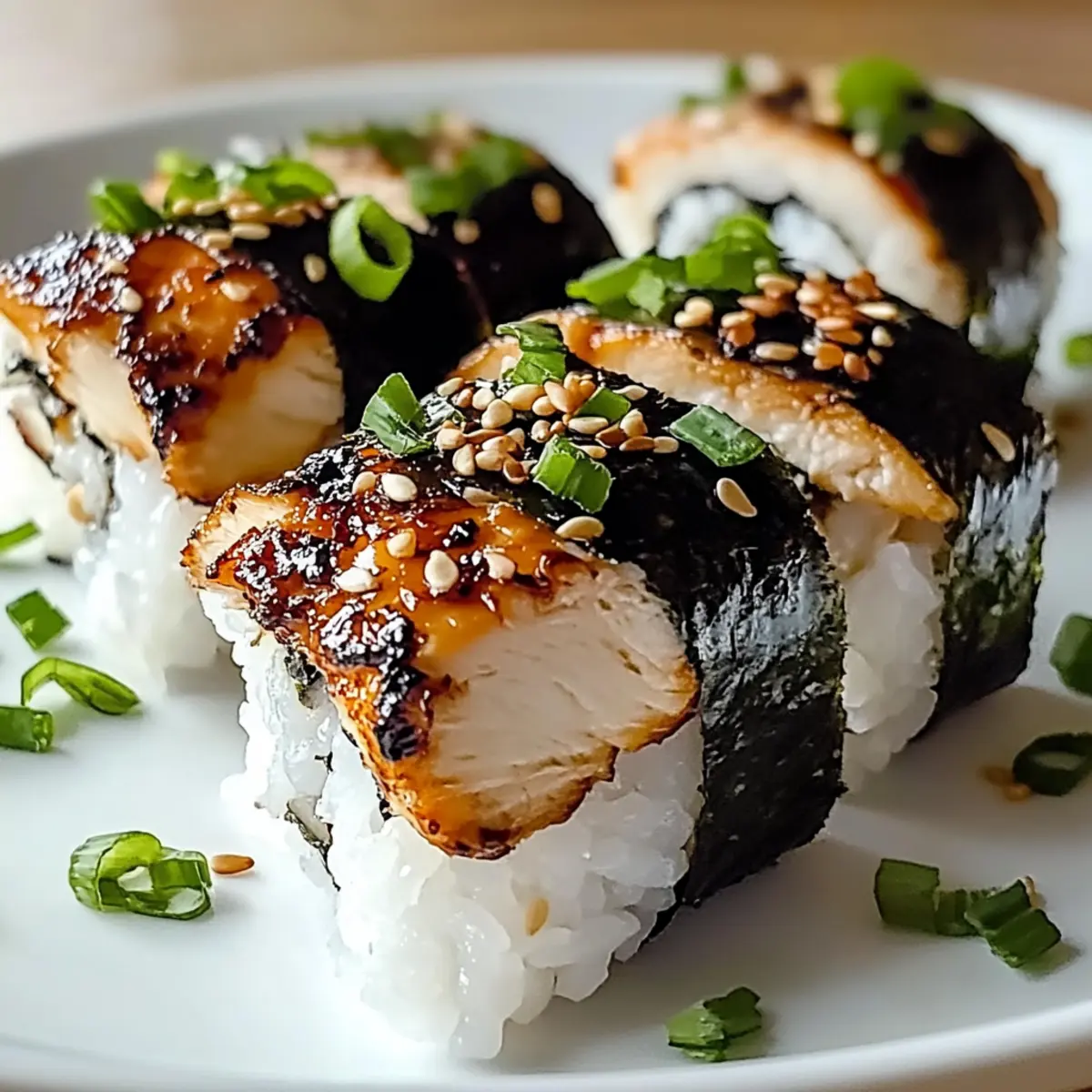 Savory Grilled Chicken Onigiri