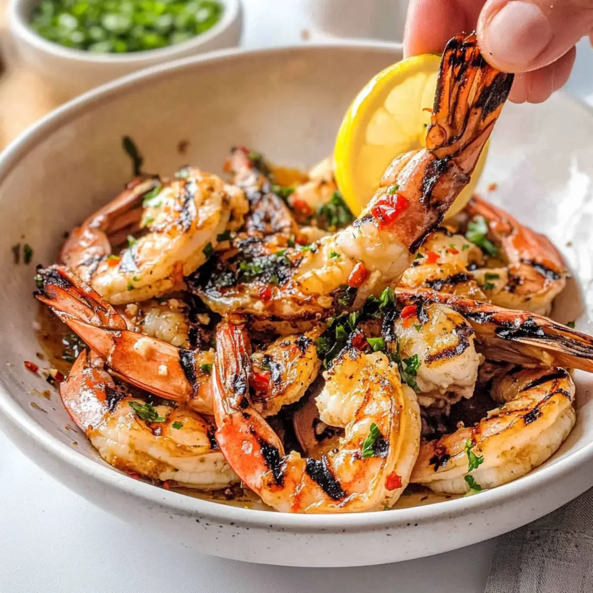 BBQ Grilled Prawns Bursting with Garlic and Lemon Flavor 5 BBQ Grilled Prawns