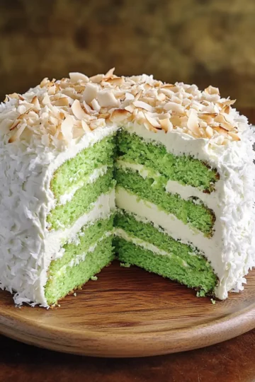 Pandan Coconut Chiffon Cake