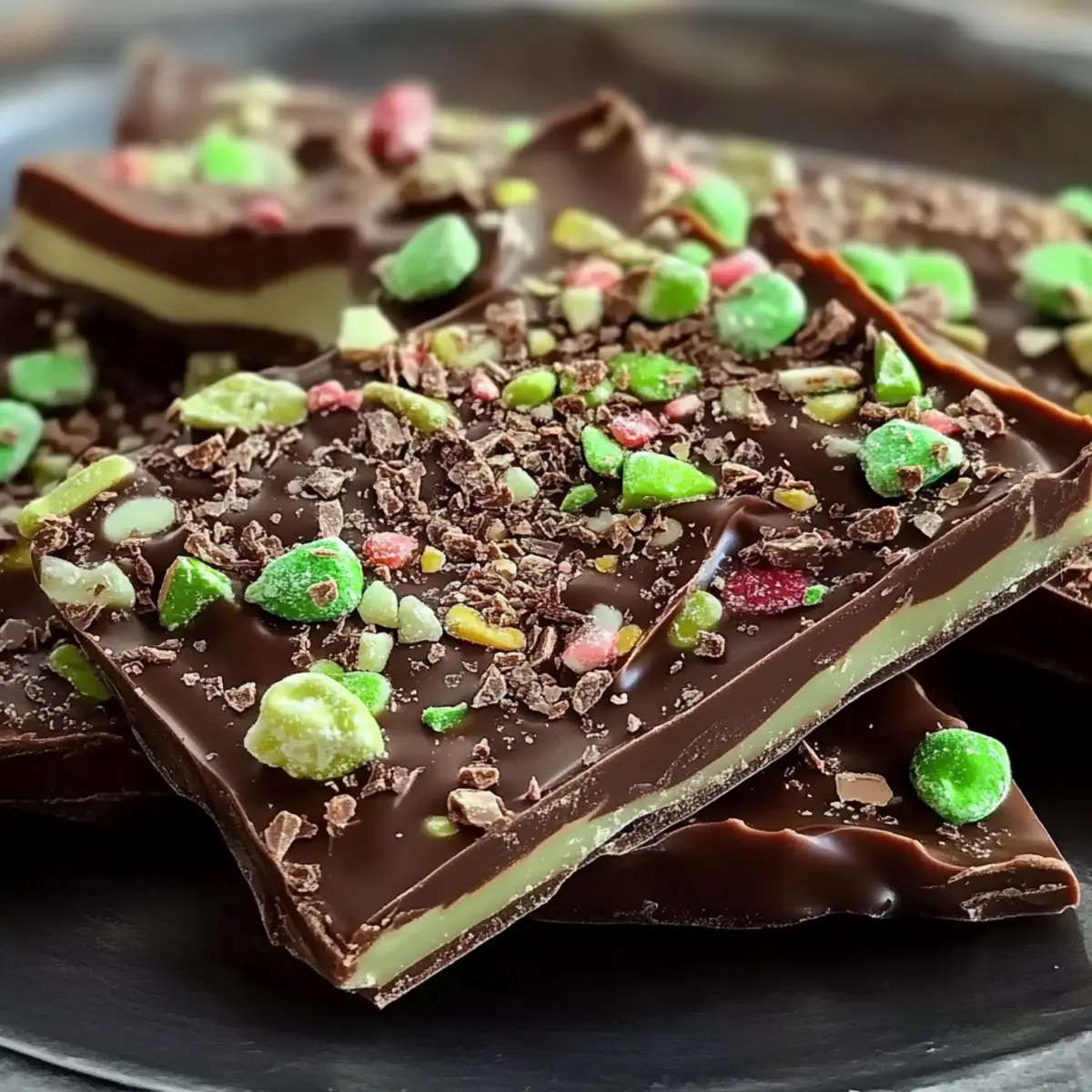 Grasshopper Mint Chocolate Bark Recipe