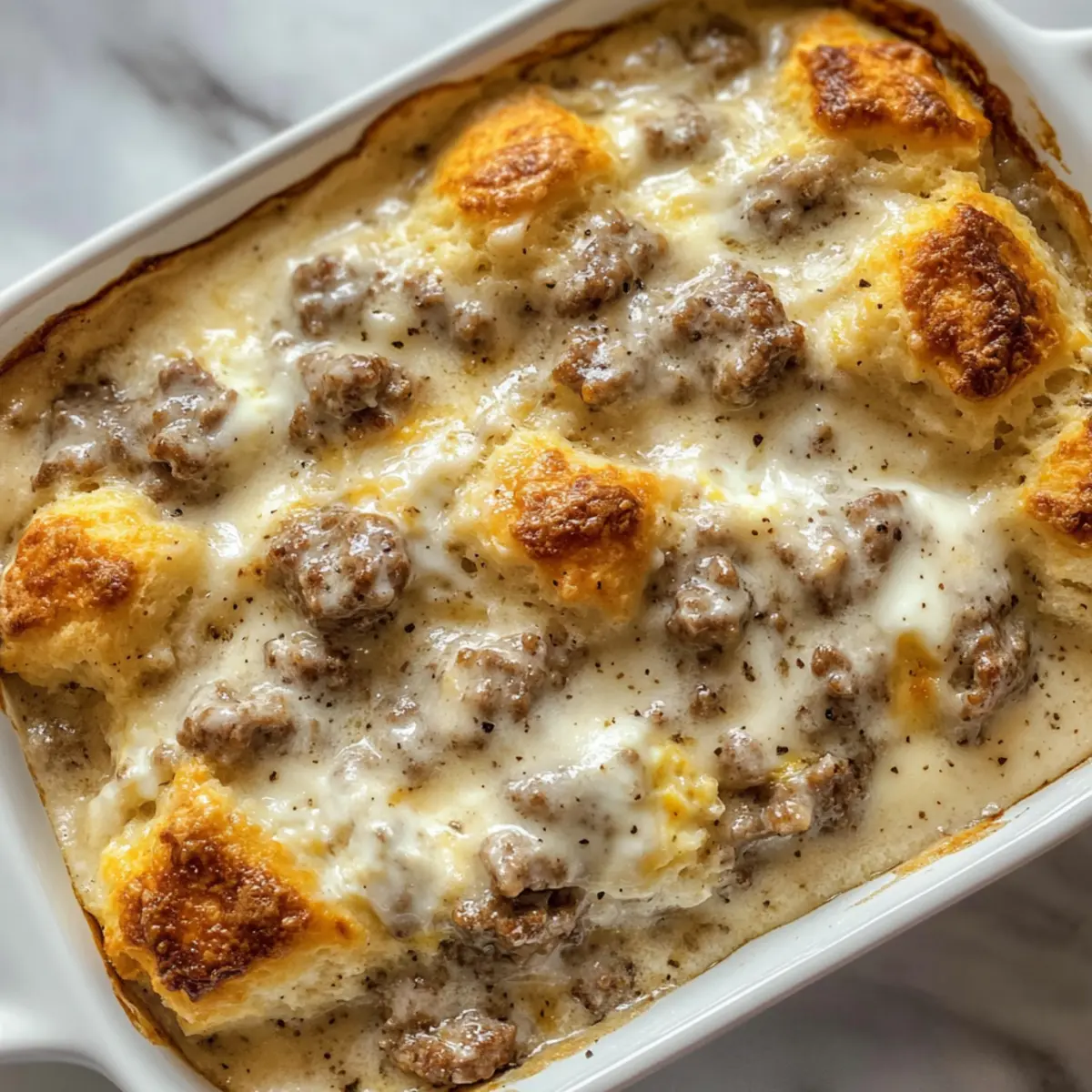 Comforting Biscuits and Gravy Casserole for Family Mornings 5 Biscuits and Gravy Casserole