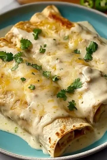 White Rotisserie Chicken Enchiladas