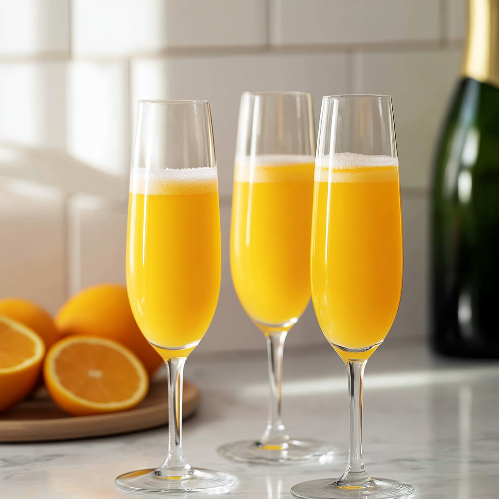 Mimosa Sparkling Orange Cocktail for Easy Brunch Morning