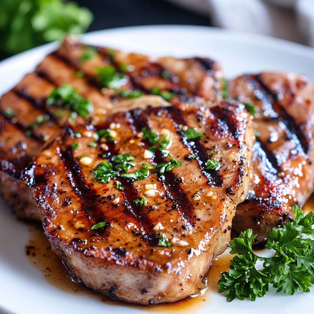 Grilled Pork Chops with Sweet Soy‑Garlic Marinade