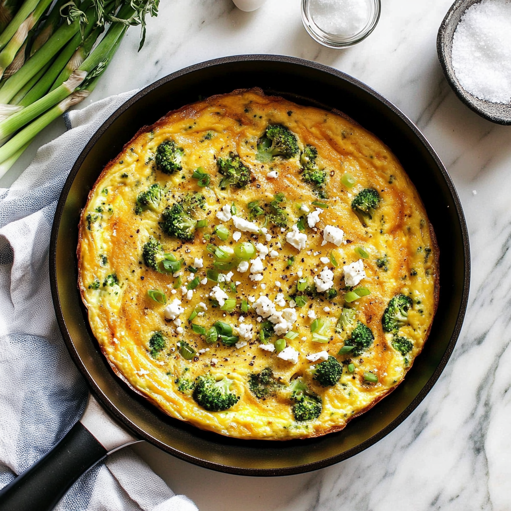 Frittata Brunch Delight with Broccoli and Feta